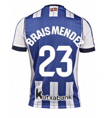 Real Sociedad Brais Mendez #23 Domácí Dres 2025-26 Krátkým Rukávem Real Sociedad Brais Mendez #23 Domácí Dres 2025-26 Krátkým Rukávem